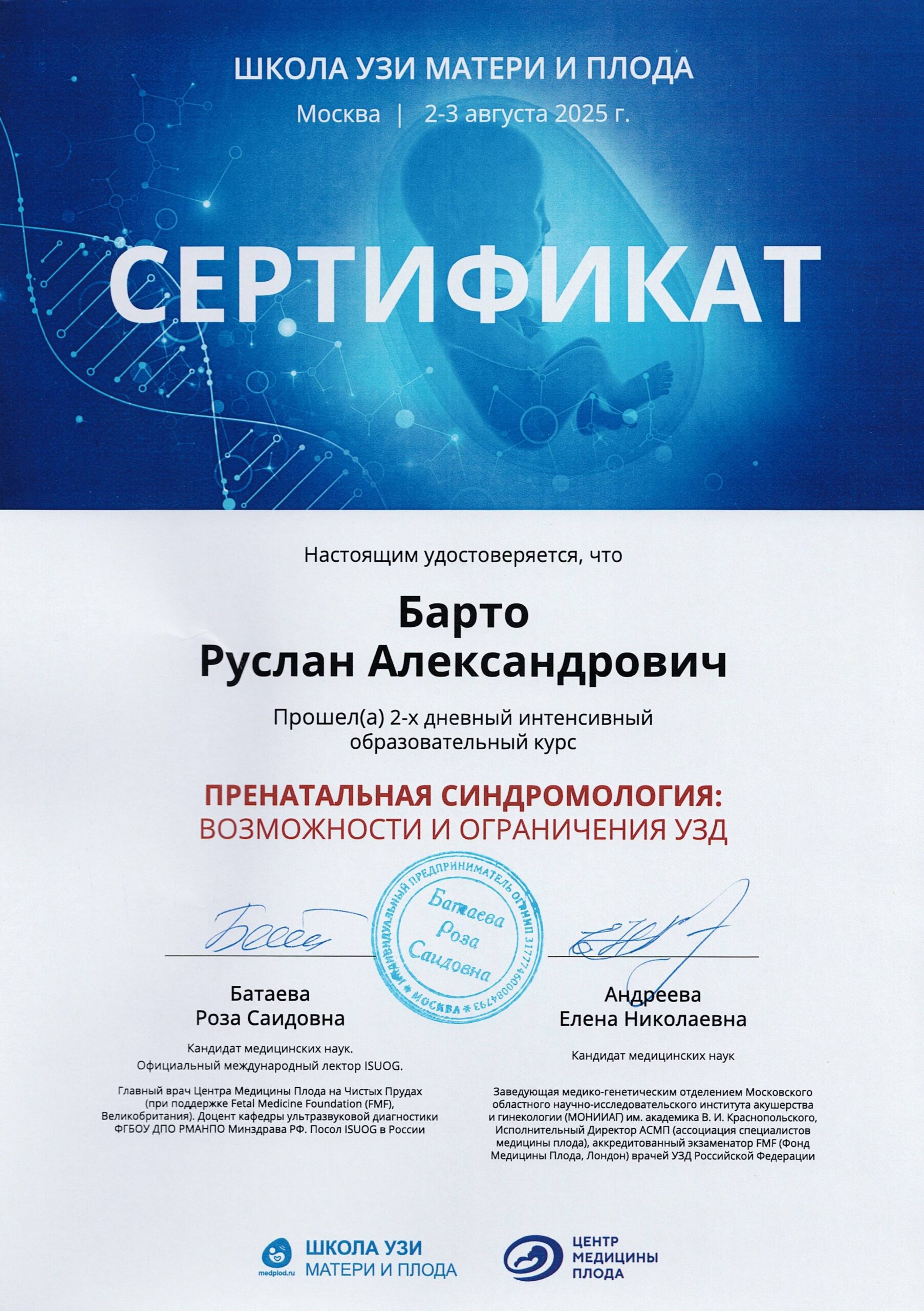 Образовательная программа профессора Андреевой
